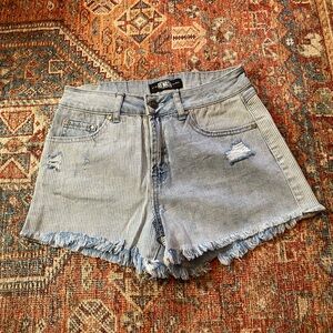 Distressed Denim Shorts